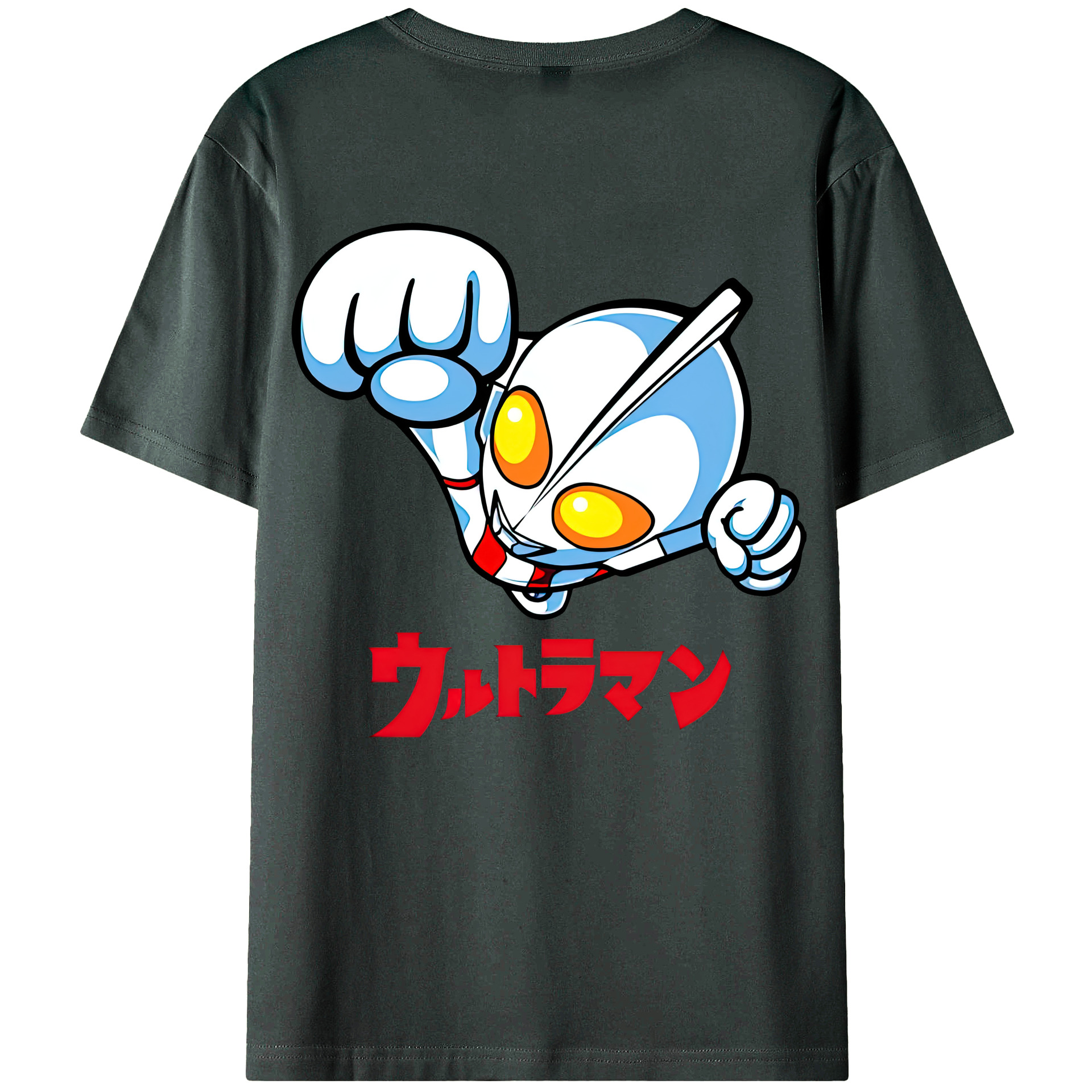 （画像用） ウルトラマン Ultraman 綿100％ メンズ半袖Tシャツ（バックプリント） 通気性